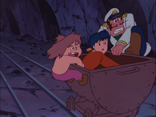 Future Boy Conan 21 mine cart